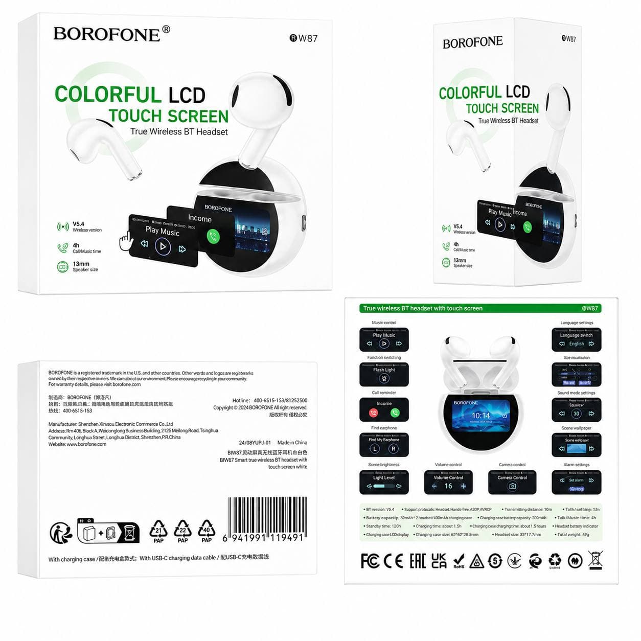 BW87 BOROFONE EKRANLIK AIR PODS